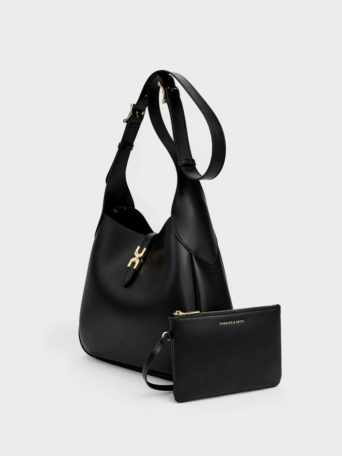 CHARLES & KEITH Special Offer | Adalyn Hobo Bag - Black