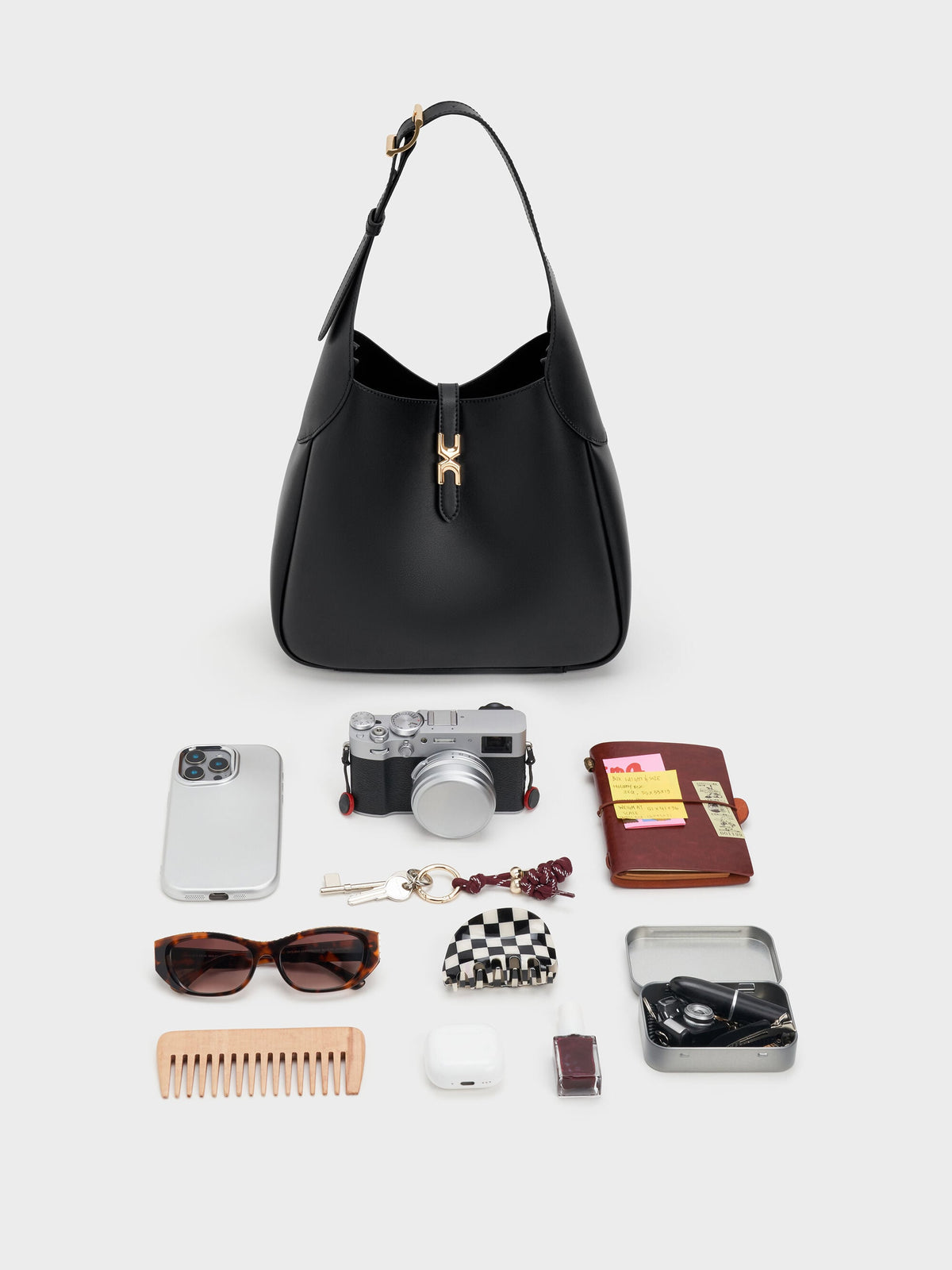 CHARLES & KEITH Special Offer | Adalyn Hobo Bag - Black