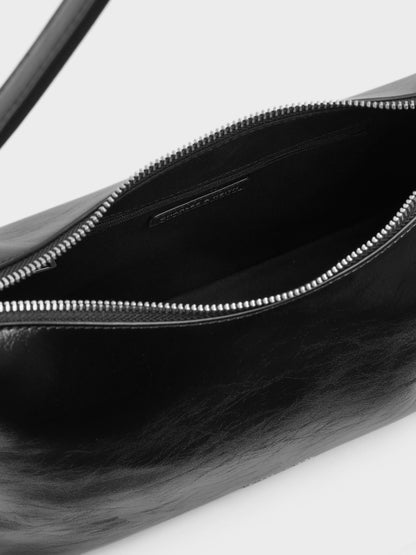 CHARLES & KEITH Popular | Atwood Chain Convertible Hobo Bag - Noir