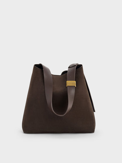 CHARLES & KEITH Special Offer | Edna Tote Bag - Espresso Brown