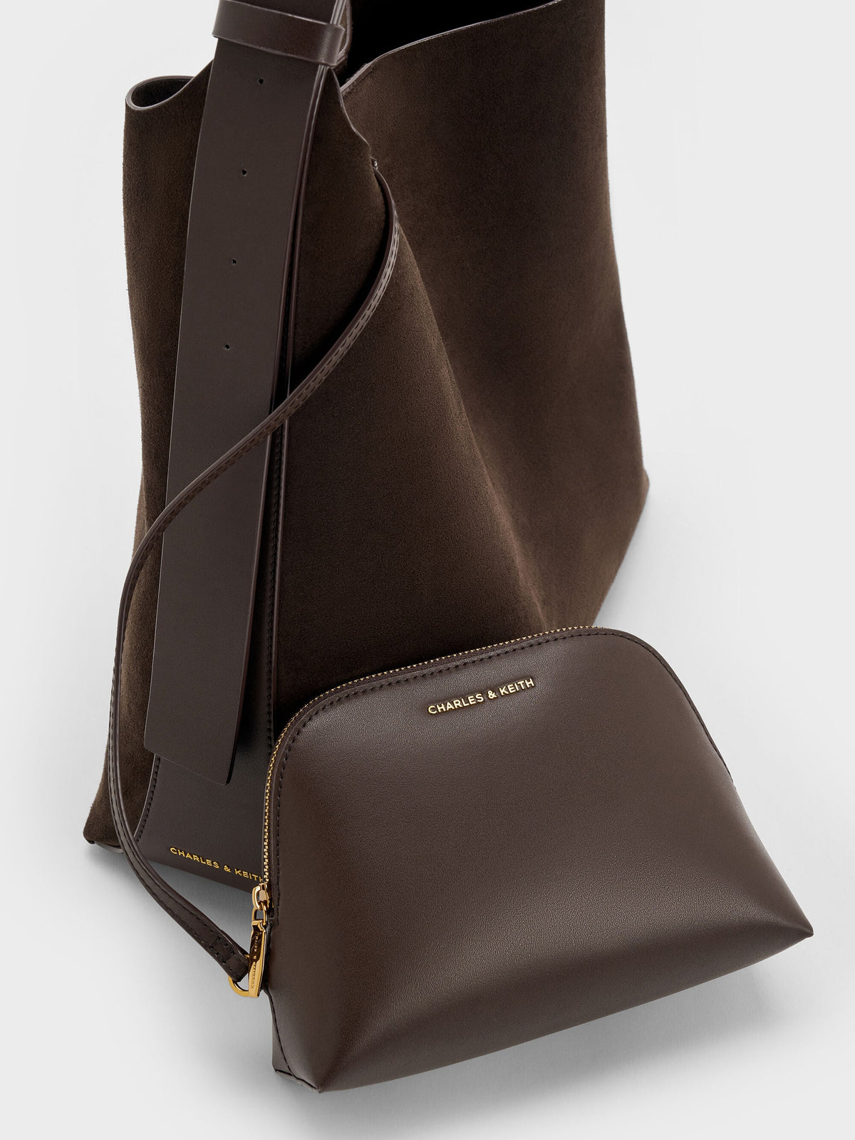 CHARLES & KEITH Special Offer | Edna Tote Bag - Espresso Brown