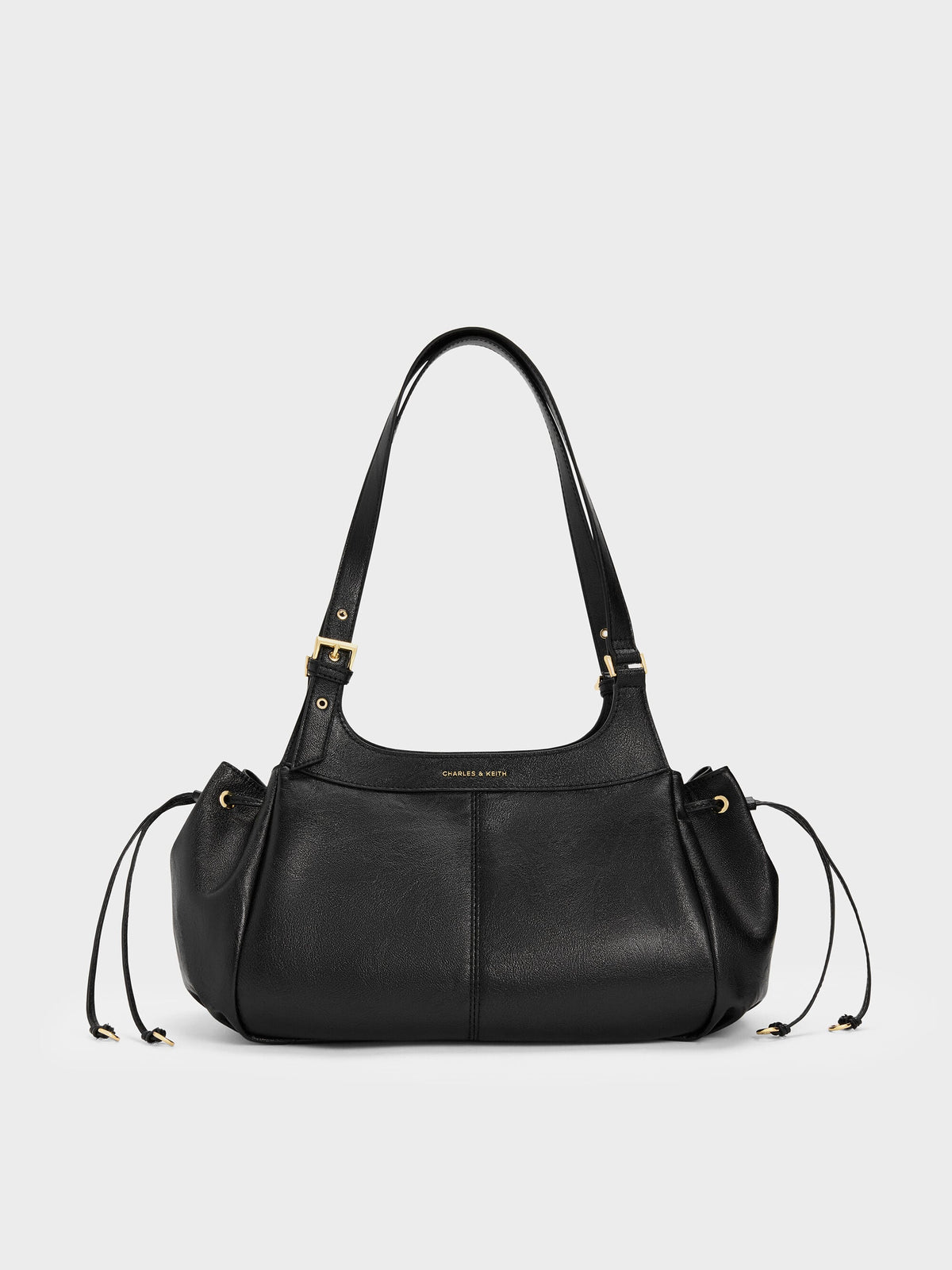 CHARLES & KEITH Exclusive | Lillith Drawstring Tote Bag - Black