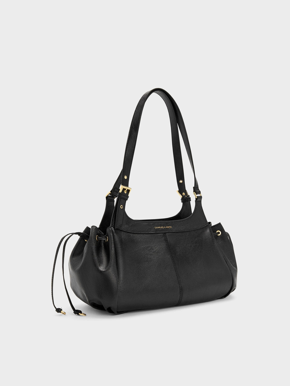 CHARLES & KEITH Exclusive | Lillith Drawstring Tote Bag - Black