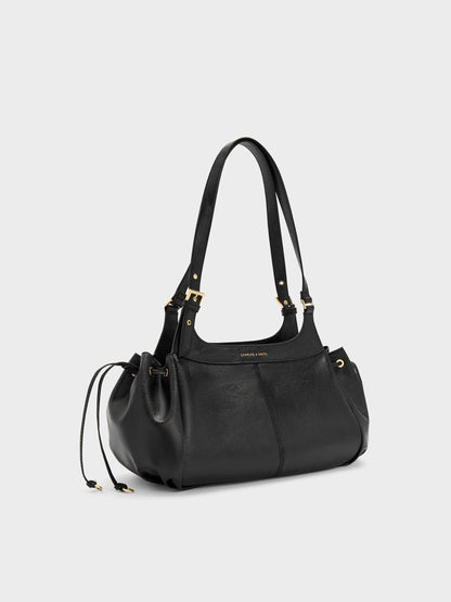 CHARLES & KEITH Exclusive | Lillith Drawstring Tote Bag - Black