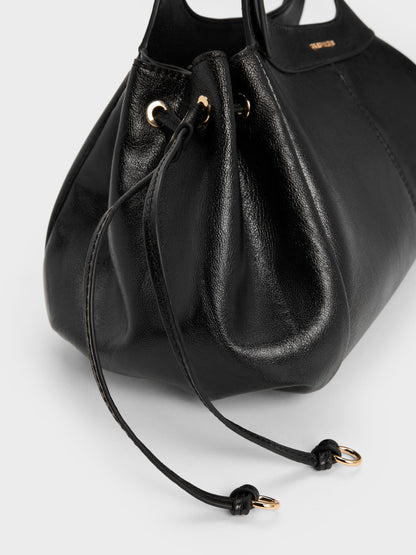 CHARLES & KEITH Exclusive | Lillith Drawstring Tote Bag - Black