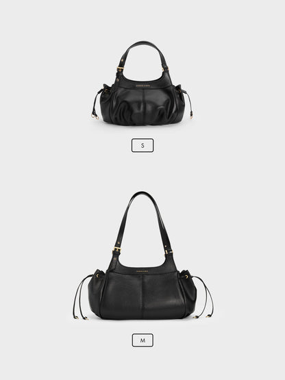 CHARLES & KEITH Exclusive | Lillith Drawstring Tote Bag - Black