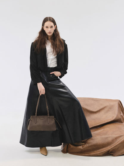 CHARLES & KEITH New | Noane Elongated-Handle Shoulder Bag - Stone Grey