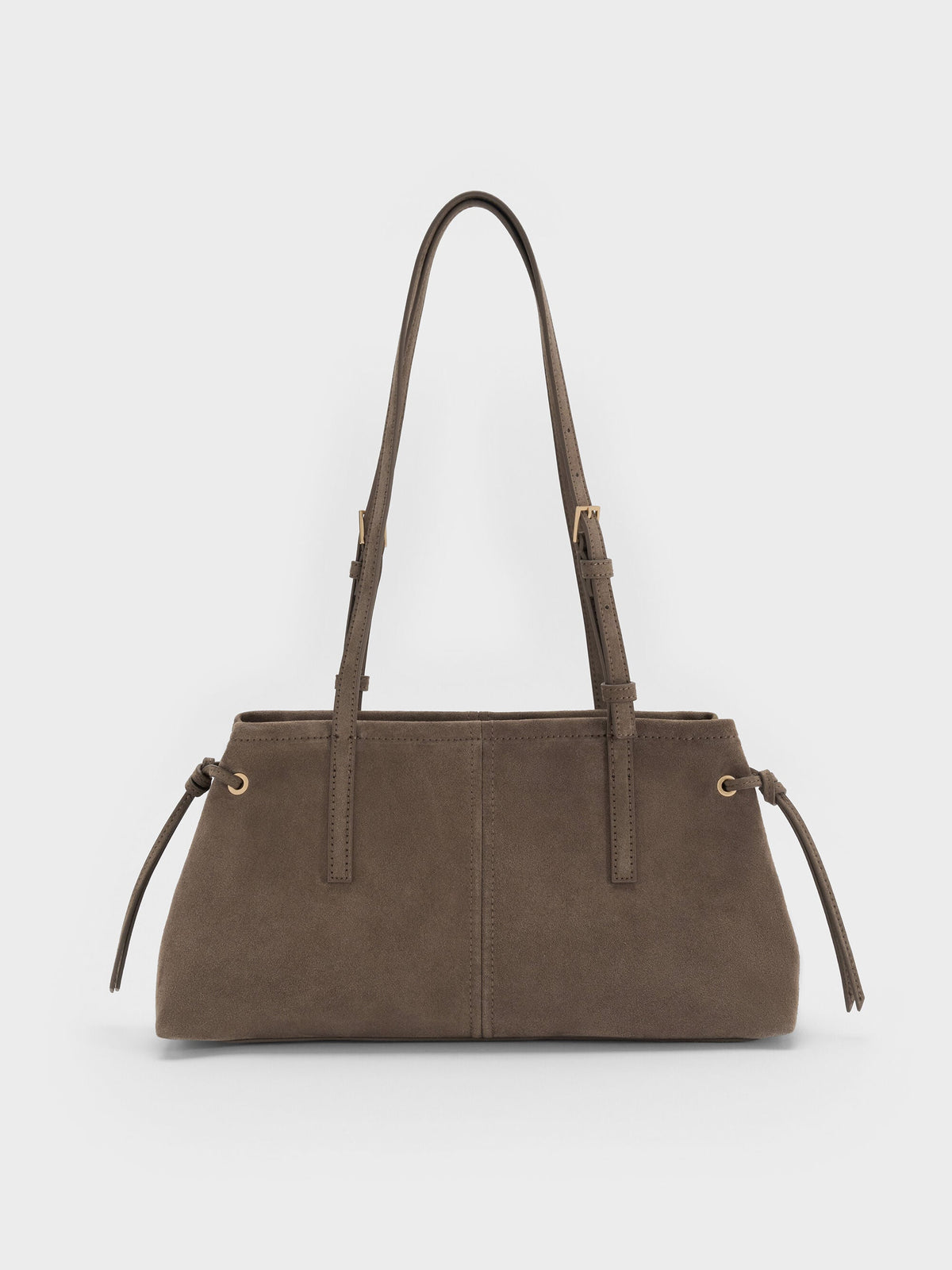 CHARLES & KEITH New | Noane Elongated-Handle Shoulder Bag - Stone Grey