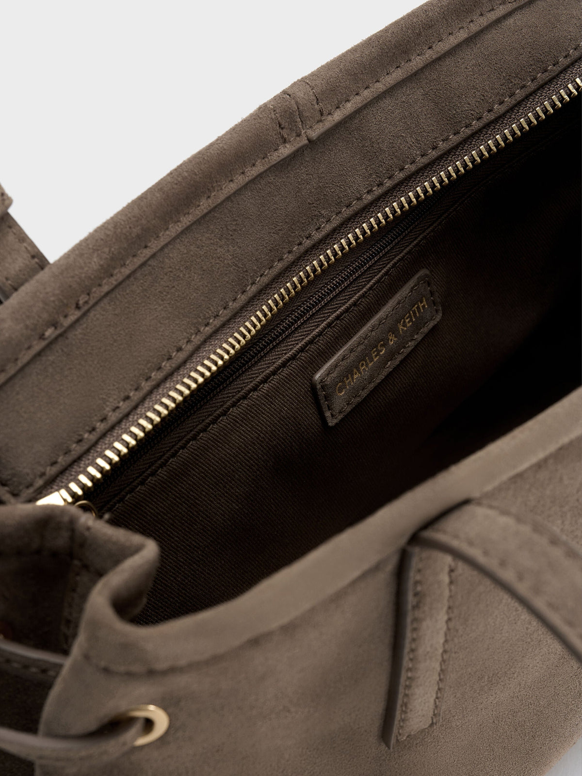 CHARLES & KEITH New | Noane Elongated-Handle Shoulder Bag - Stone Grey