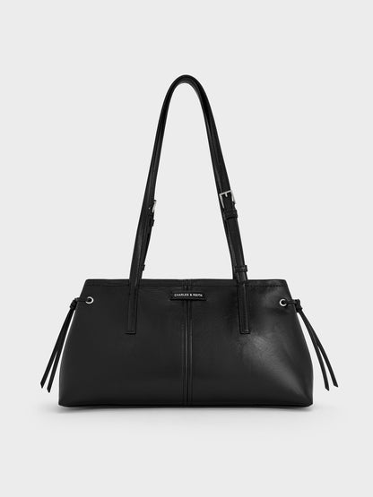 CHARLES & KEITH Best Price | Noane Elongated-Handle Shoulder Bag - Noir