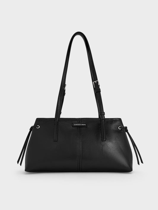 CHARLES & KEITH Best Price | Noane Elongated-Handle Shoulder Bag - Noir