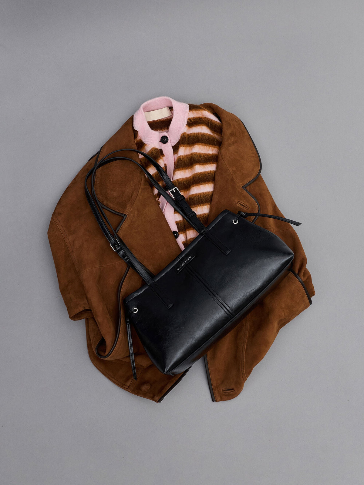 CHARLES & KEITH Best Price | Noane Elongated-Handle Shoulder Bag - Noir