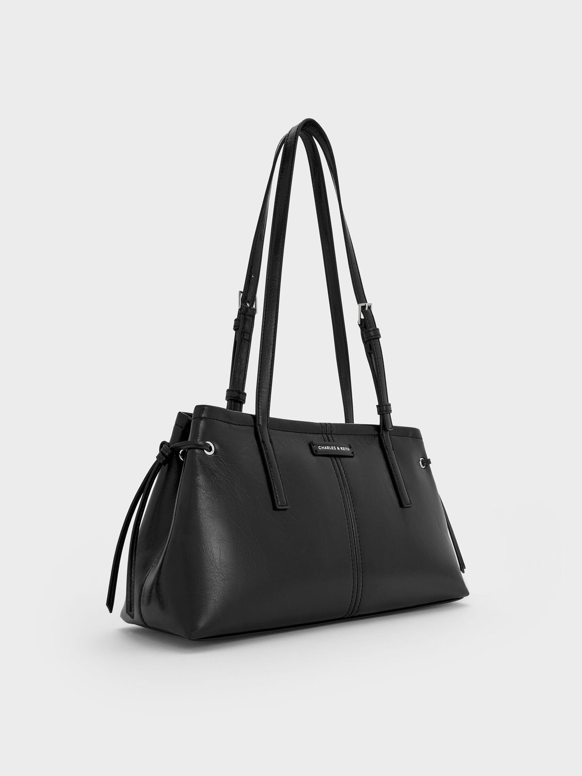 CHARLES & KEITH Best Price | Noane Elongated-Handle Shoulder Bag - Noir