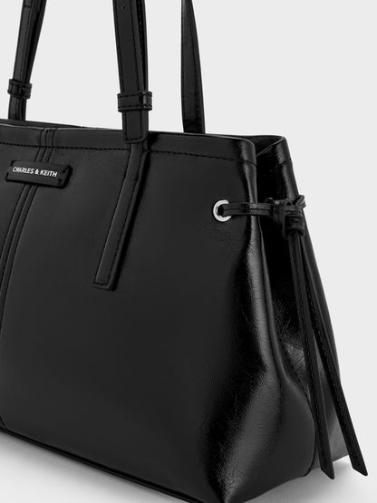 CHARLES & KEITH Best Price | Noane Elongated-Handle Shoulder Bag - Noir
