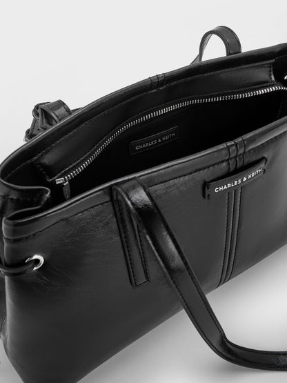 CHARLES & KEITH Best Price | Noane Elongated-Handle Shoulder Bag - Noir