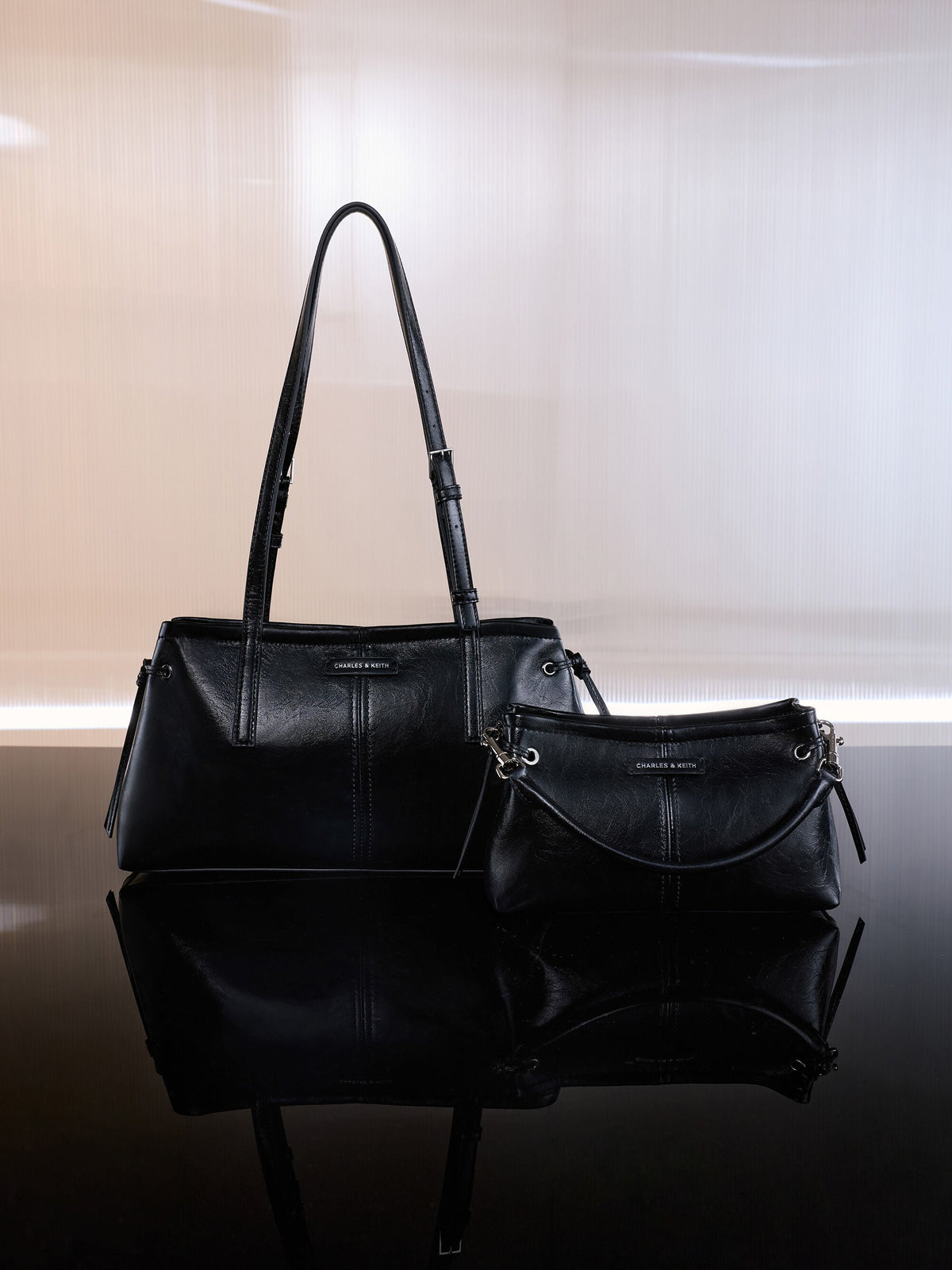 CHARLES & KEITH Best Price | Noane Elongated-Handle Shoulder Bag - Noir