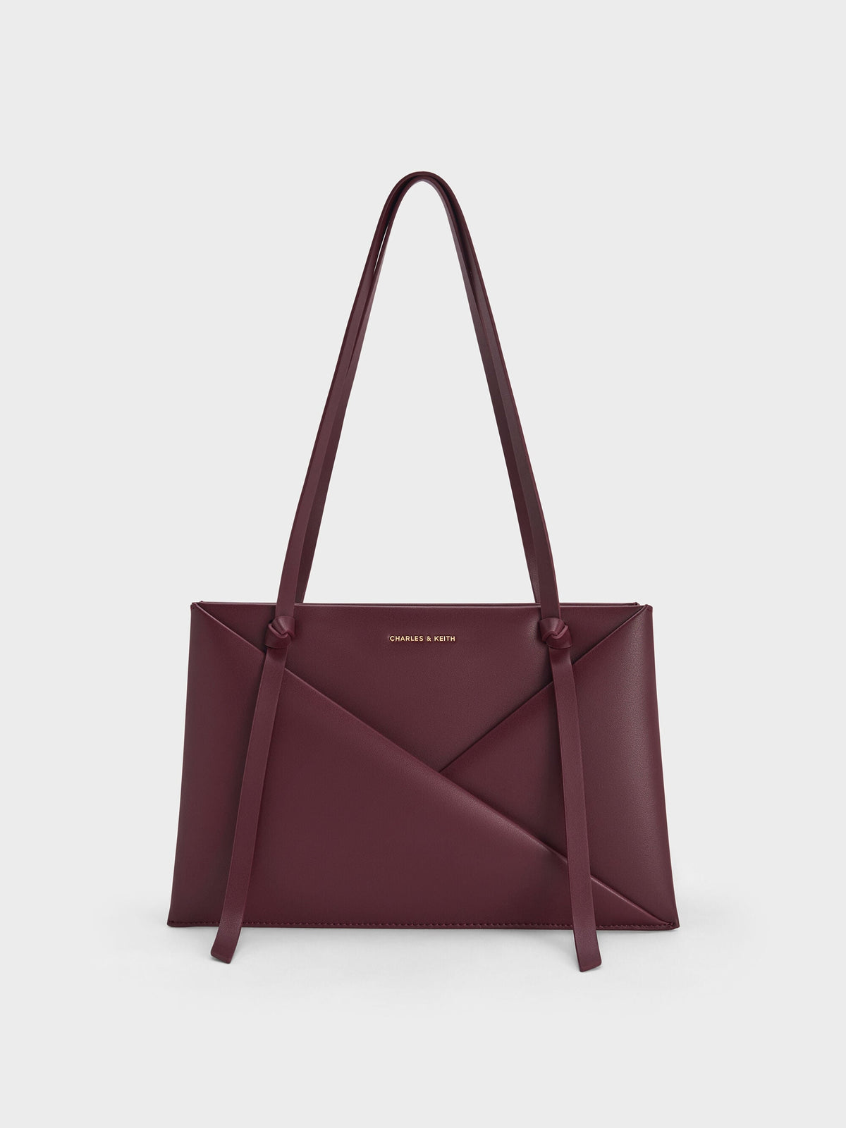 CHARLES & KEITH Best Price | Midori Geometric Tote Bag - Wineberry Red