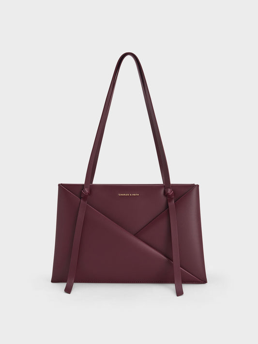 CHARLES & KEITH Best Price | Midori Geometric Tote Bag - Wineberry Red