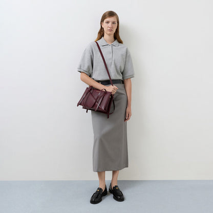 CHARLES & KEITH Best Price | Midori Geometric Tote Bag - Wineberry Red
