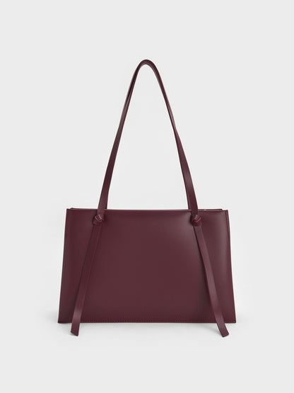 CHARLES & KEITH Best Price | Midori Geometric Tote Bag - Wineberry Red