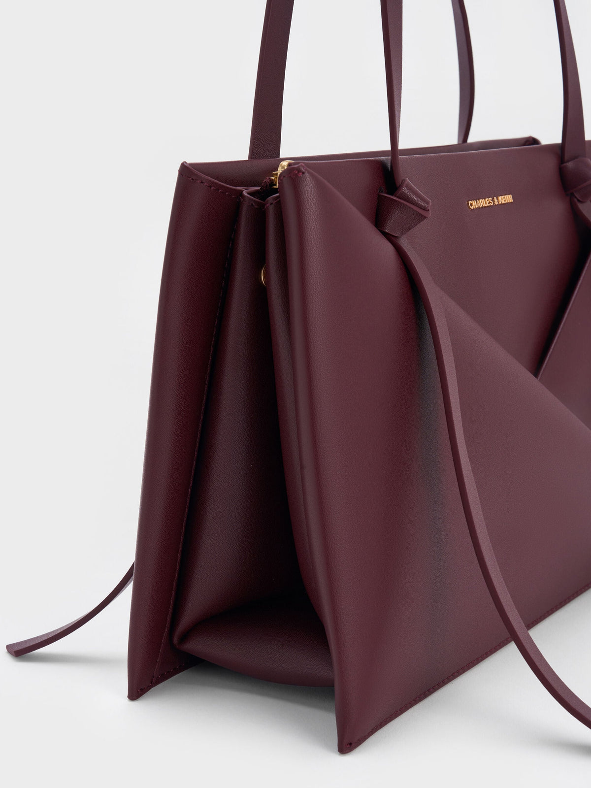 CHARLES & KEITH Best Price | Midori Geometric Tote Bag - Wineberry Red