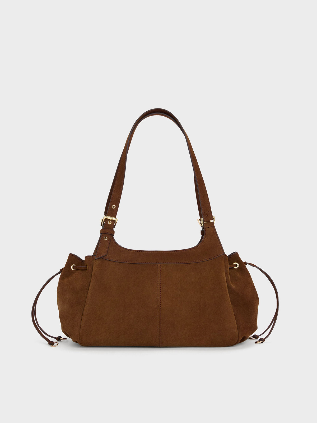 CHARLES & KEITH Premium | Lillith Drawstring Tote Bag - Pecan Brown