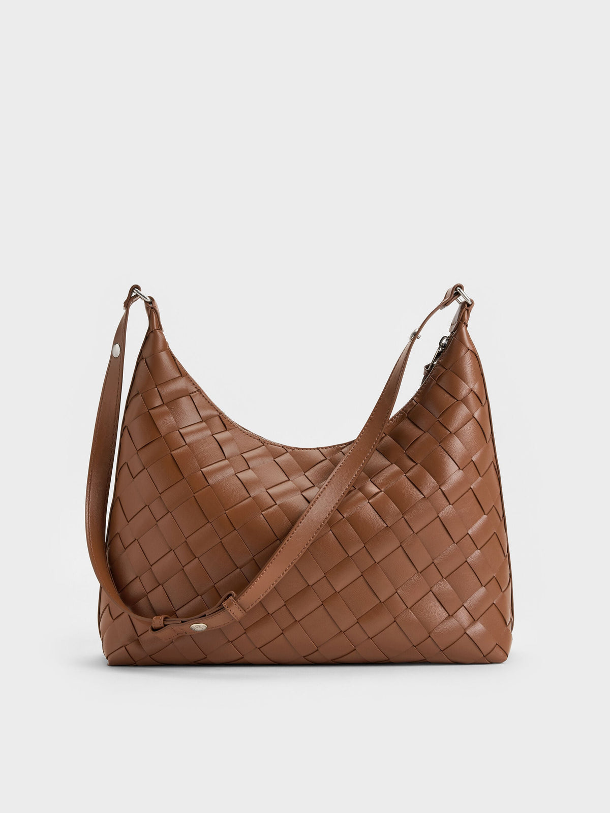 CHARLES & KEITH Featured | Ivette Woven Tassel Hobo Bag - Chocolate