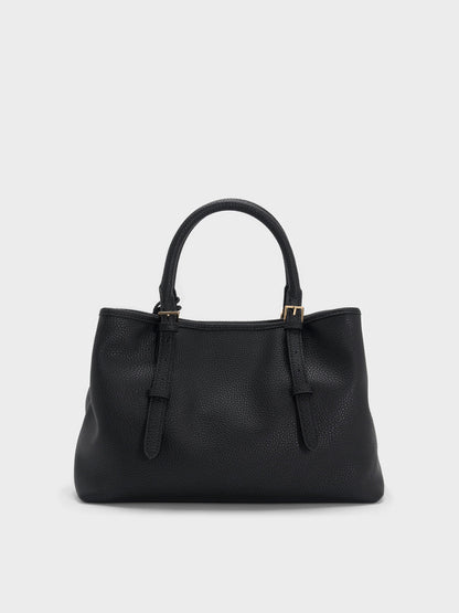 CHARLES & KEITH Quality | Baral Bead-Charm Tote Bag - Black