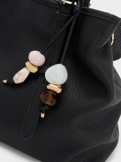CHARLES & KEITH Quality | Baral Bead-Charm Tote Bag - Black
