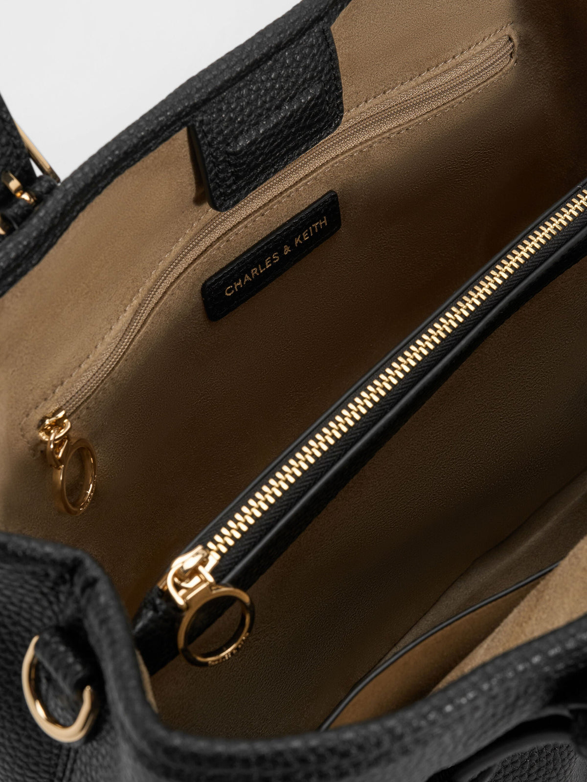 CHARLES & KEITH Quality | Baral Bead-Charm Tote Bag - Black