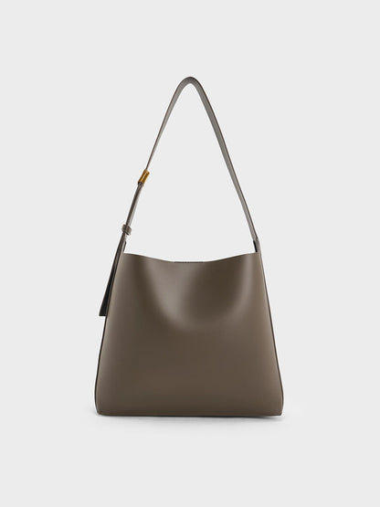 CHARLES & KEITH Latest | Edna Tote Bag - Dark Moss