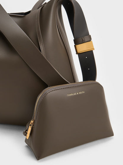 CHARLES & KEITH Latest | Edna Tote Bag - Dark Moss