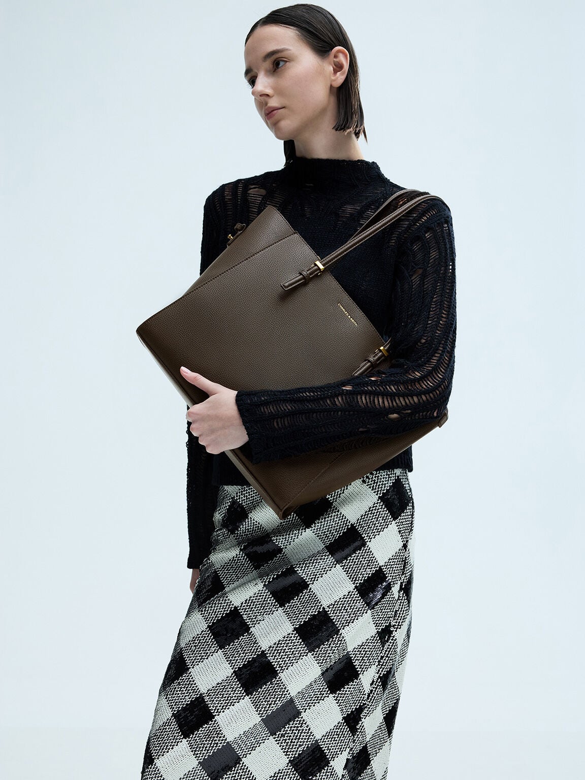 CHARLES & KEITH Value | Sansa Tote Bag - Dark Moss