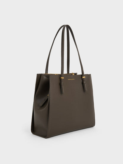 CHARLES & KEITH Value | Sansa Tote Bag - Dark Moss