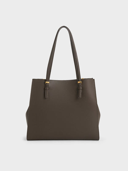 CHARLES & KEITH Value | Sansa Tote Bag - Dark Moss