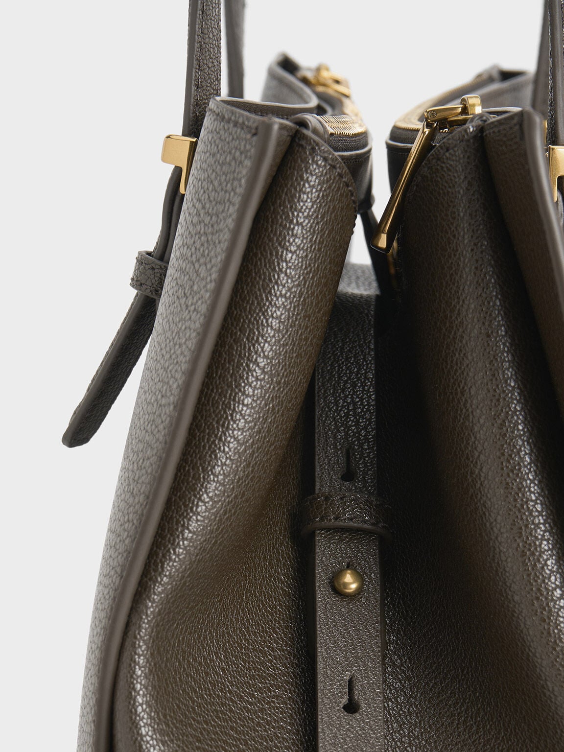 CHARLES & KEITH Value | Sansa Tote Bag - Dark Moss