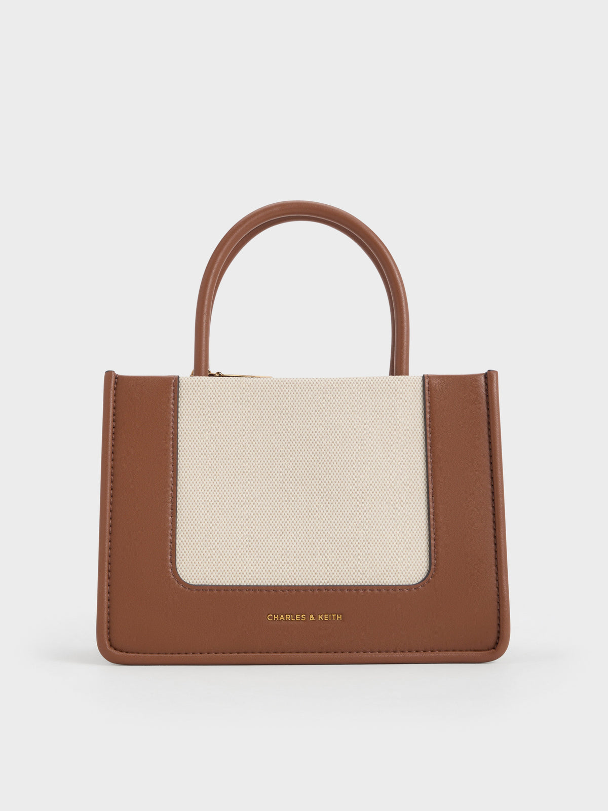 CHARLES & KEITH Special Offer | Mini Daylla Canvas Tote Bag - Tan