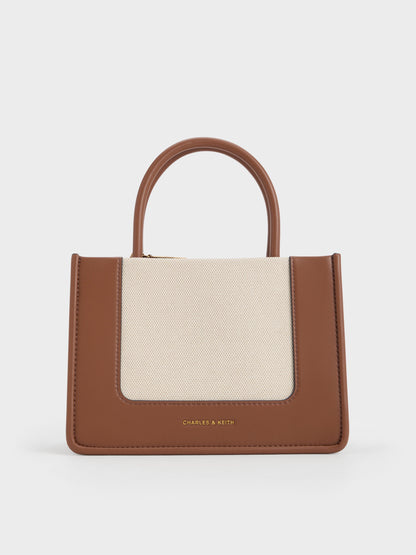 CHARLES & KEITH Special Offer | Mini Daylla Canvas Tote Bag - Tan