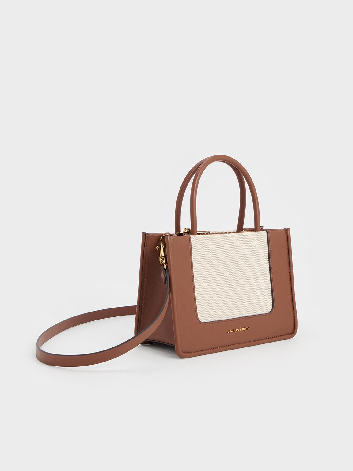 CHARLES & KEITH Special Offer | Mini Daylla Canvas Tote Bag - Tan