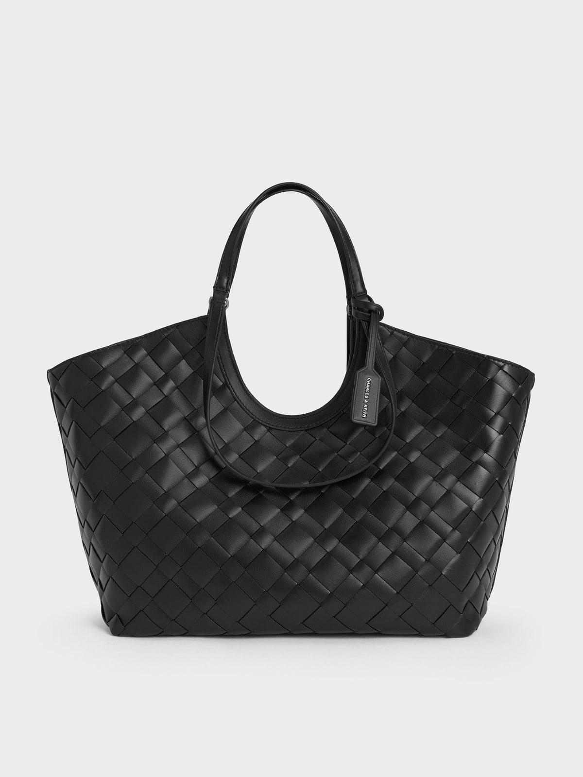 CHARLES & KEITH Trending | Ivette Woven Tote Bag - Noir