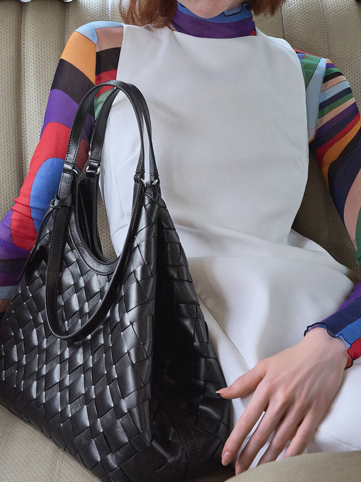 CHARLES & KEITH Trending | Ivette Woven Tote Bag - Noir