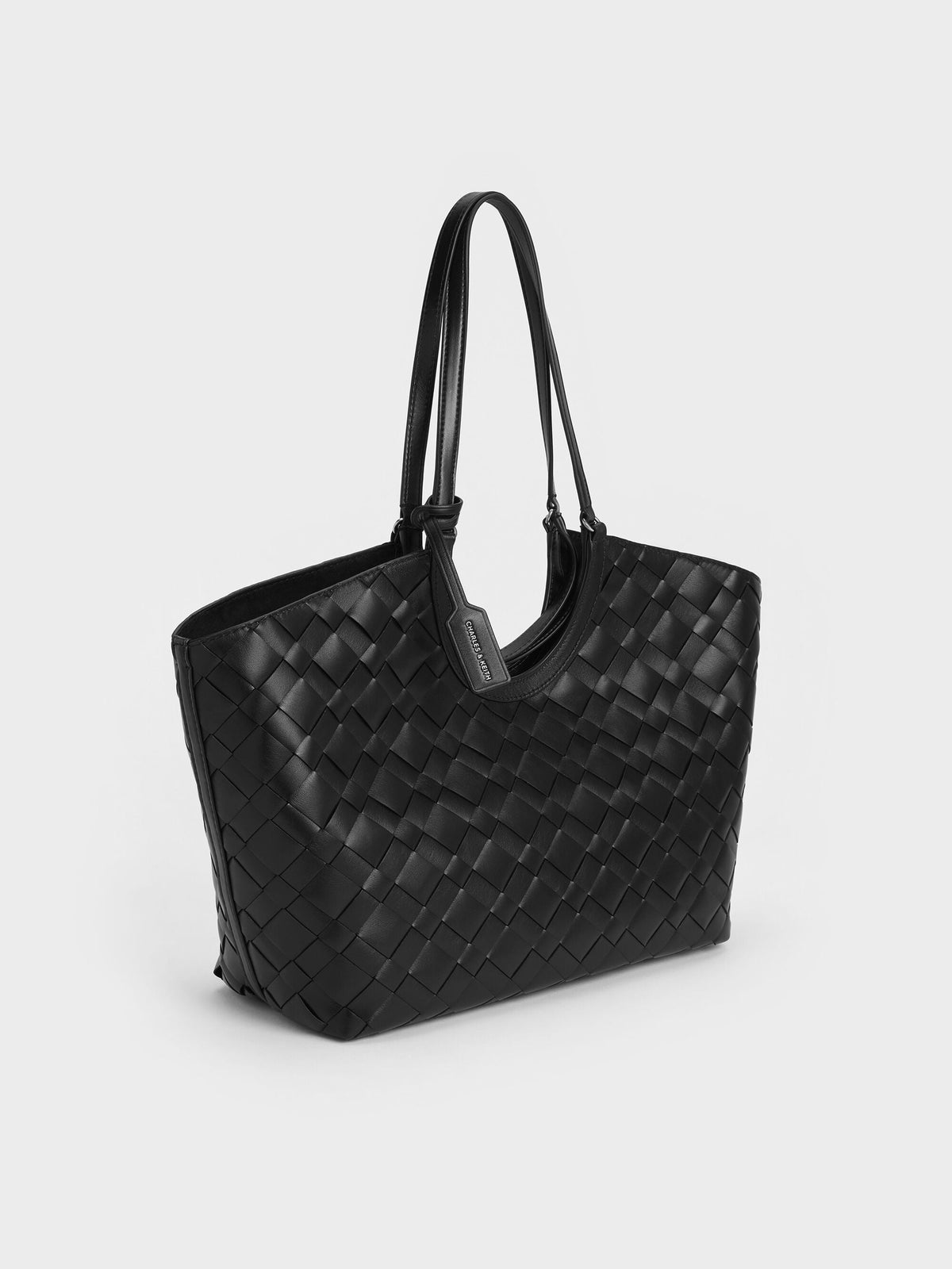 CHARLES & KEITH Trending | Ivette Woven Tote Bag - Noir