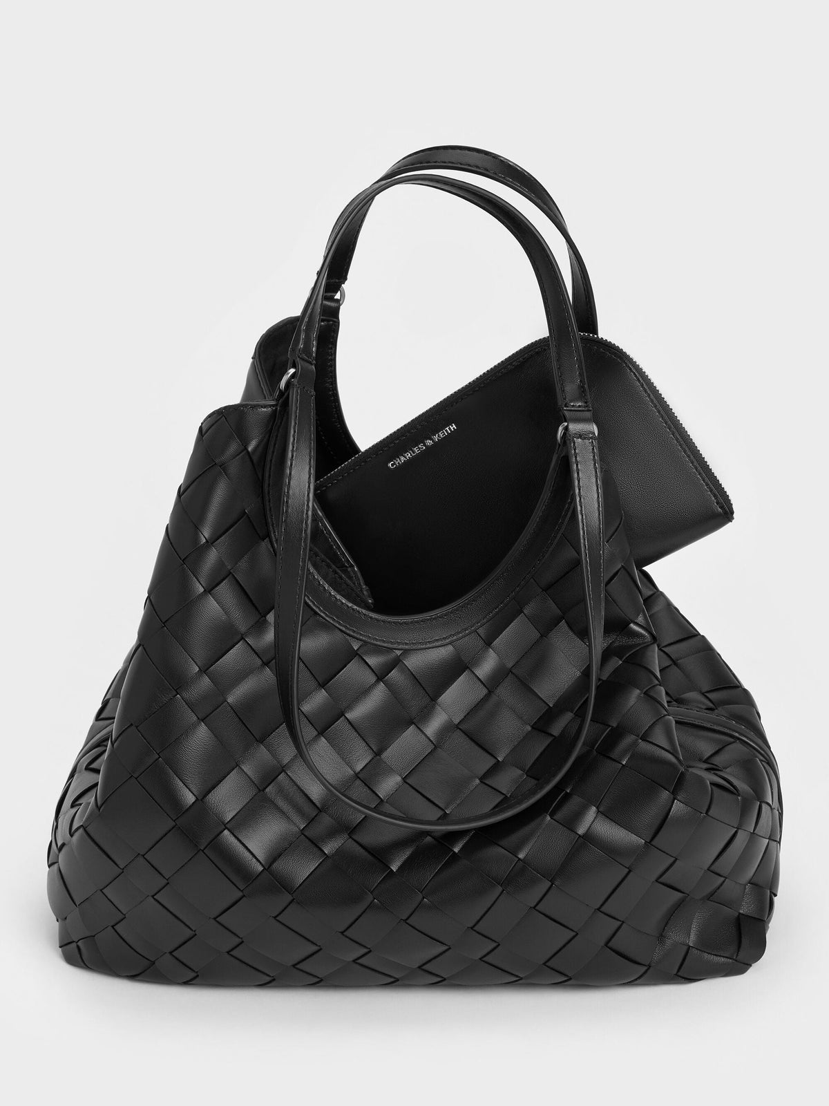 CHARLES & KEITH Trending | Ivette Woven Tote Bag - Noir