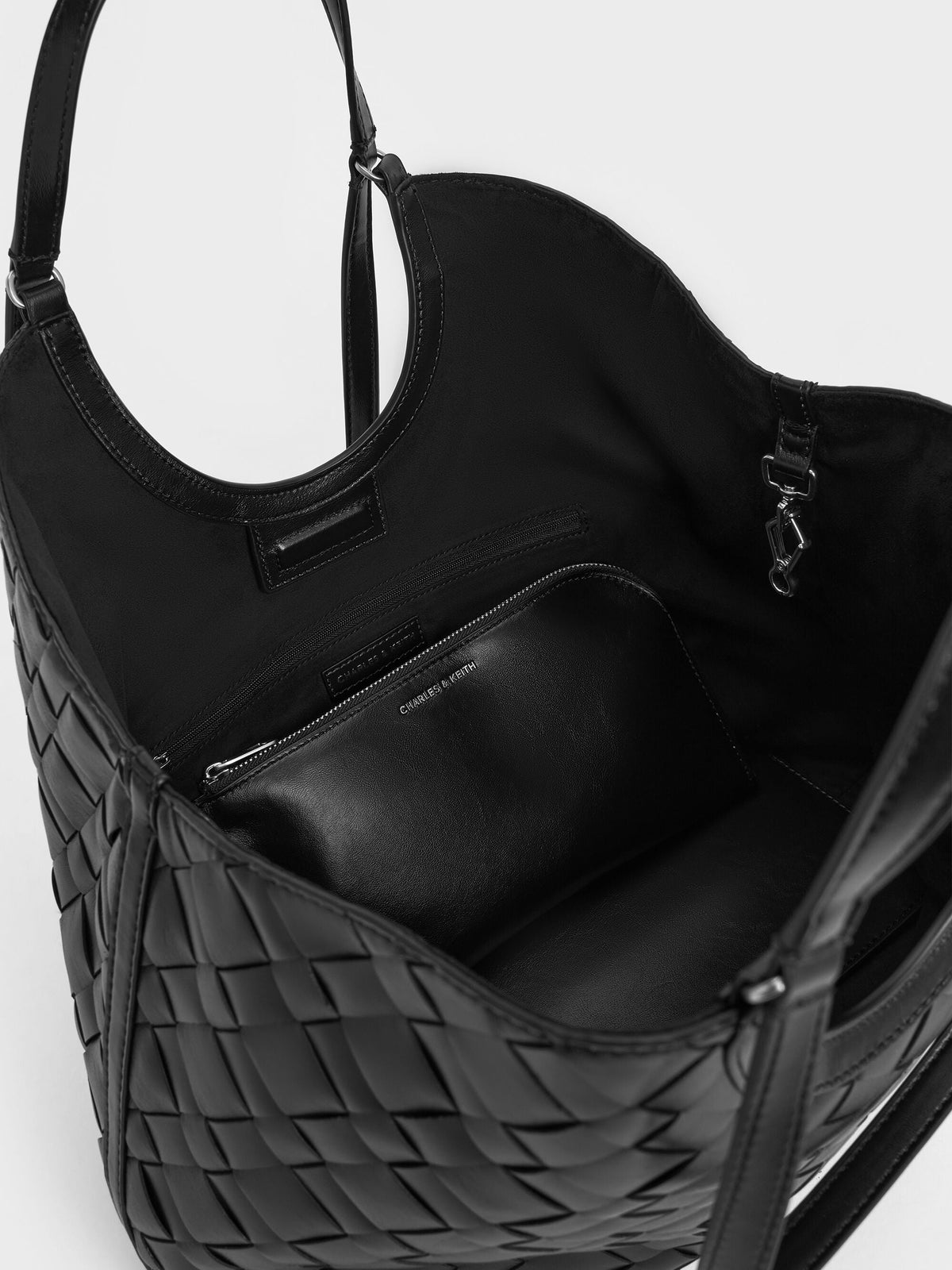 CHARLES & KEITH Trending | Ivette Woven Tote Bag - Noir