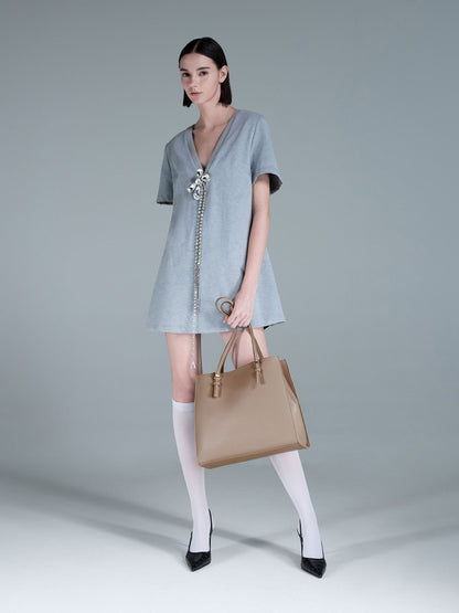CHARLES & KEITH Discount | Sansa Tote Bag - Taupe