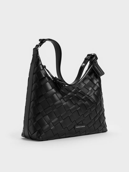 CHARLES & KEITH Discount | Ivette Woven Tassel Hobo Bag - Noir