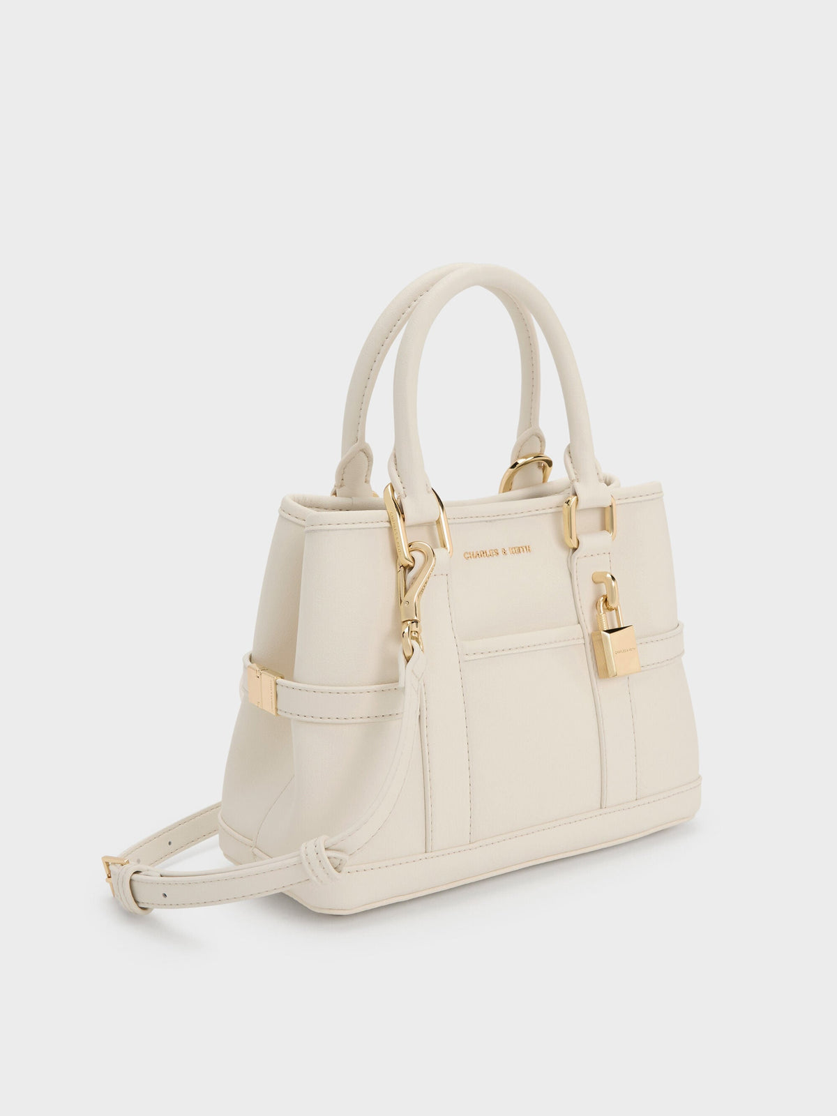 CHARLES & KEITH Quality | Mini Scottie Tote Bag - Cream