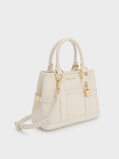 CHARLES & KEITH Quality | Mini Scottie Tote Bag - Cream