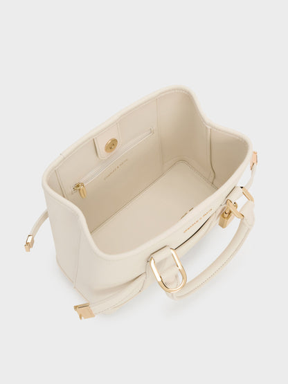 CHARLES & KEITH Quality | Mini Scottie Tote Bag - Cream