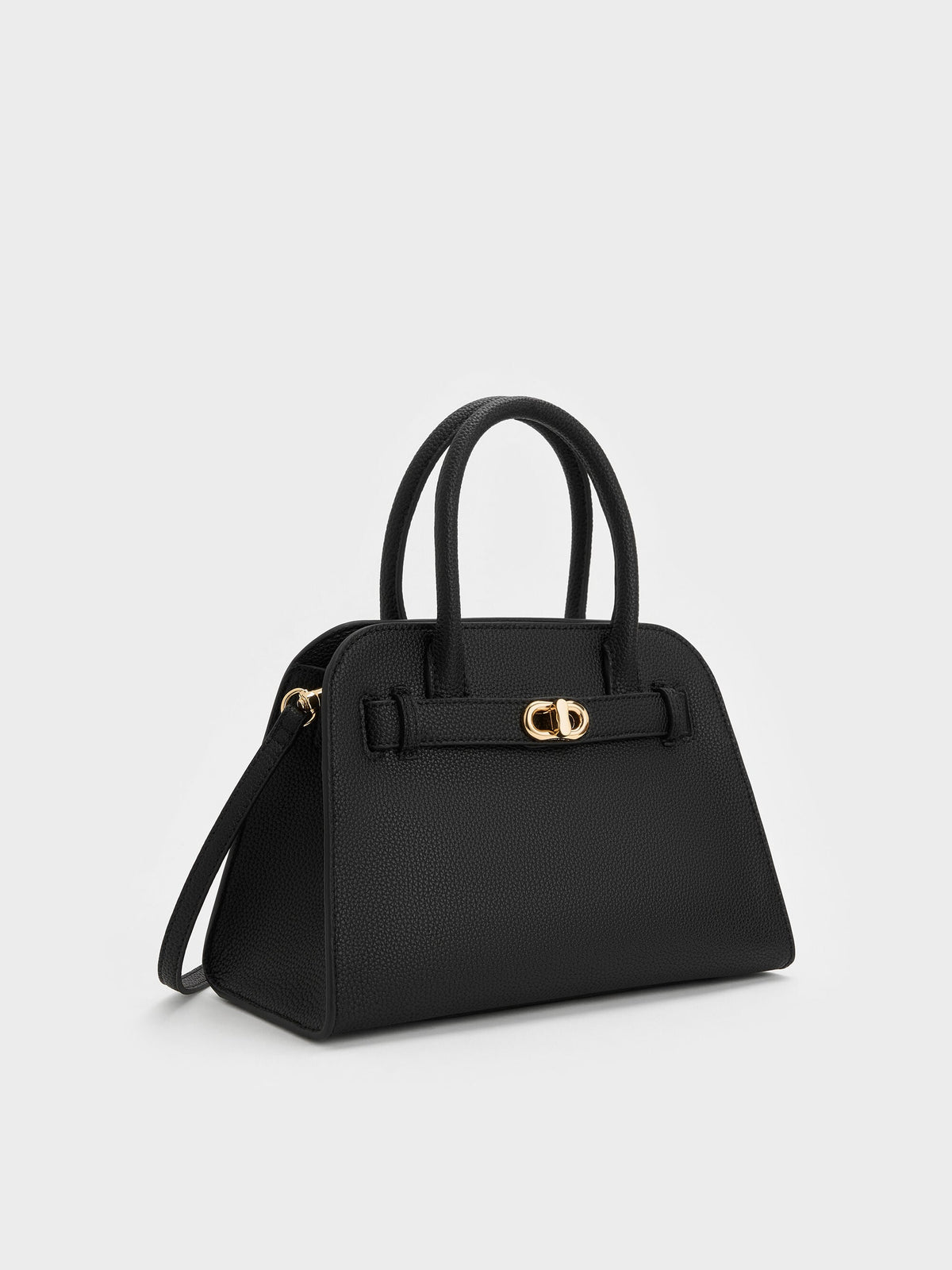 CHARLES & KEITH Trusted | Aubrielle Belted Tote Bag - Black